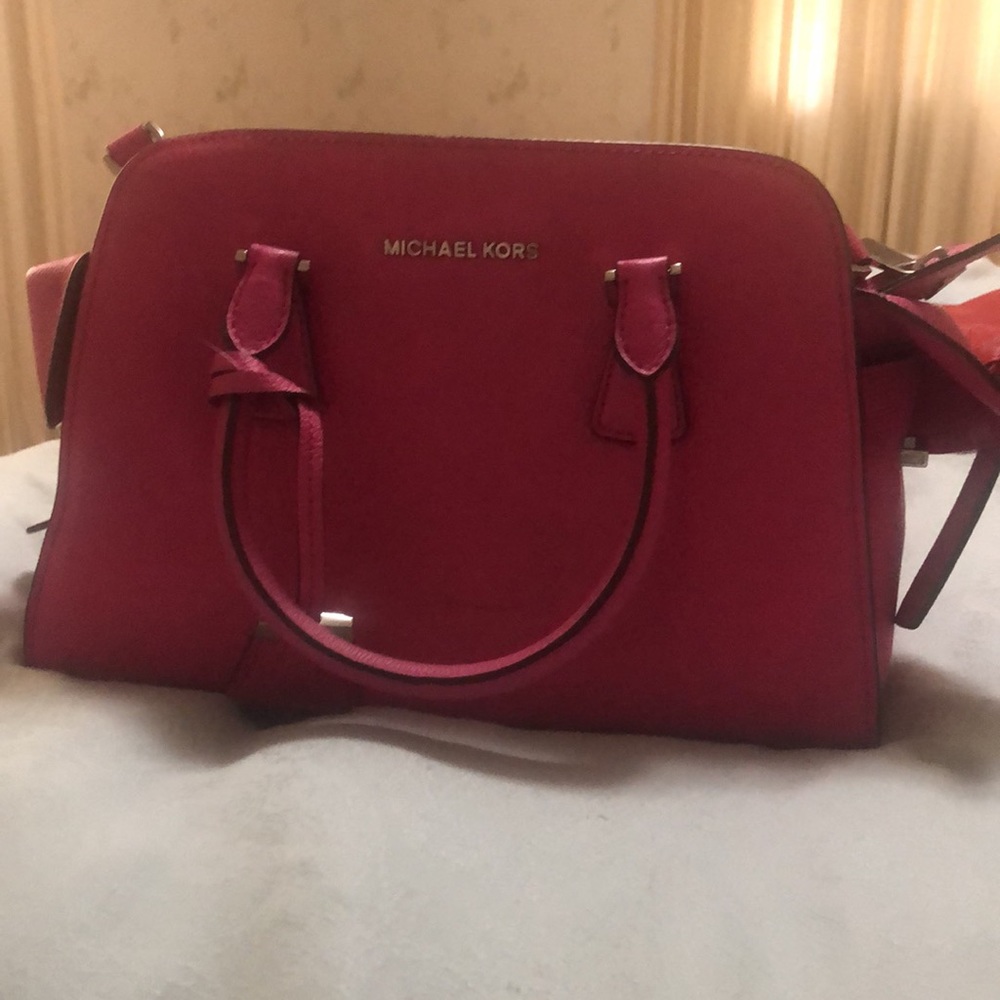 Michael Kors Marilyn Small Color-Block Saffiano Leather Crossbody Bag